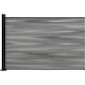 Jewett Cameron Companies Full Composite 6'Wx4'H Oxford Grey Aluminum/Composite Horizontal Fence Starter Section - SURFACE MT EF US1204